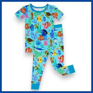 Little Sleepies Disney Nemo's Reef Short Sleeve Pajama Set 5/6 NIB